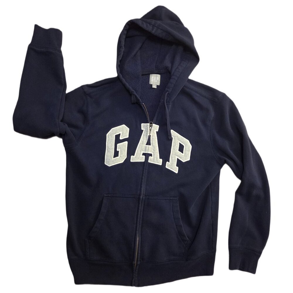 Gap Dark Blue Zip-Up Hoodie – Men’s Size Medium